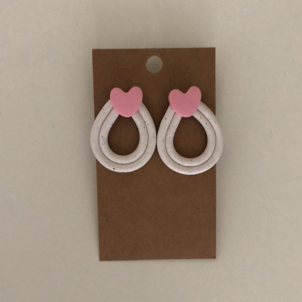 Handmade Valentine's clay Earrings